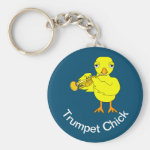 Trumpet Chick Keychain