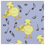 Trumpet Chick Music Notes Fabric 