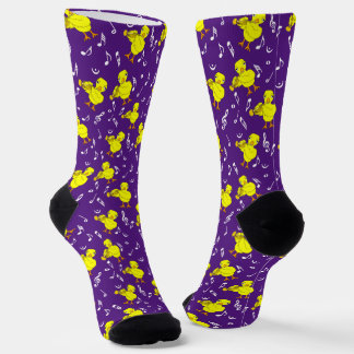 Trumpet Chick Music Notes Socks