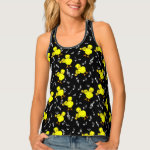 Trumpet Chick Music Notes Tank Top