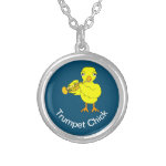 Trumpet Chick Silver Plated Necklace