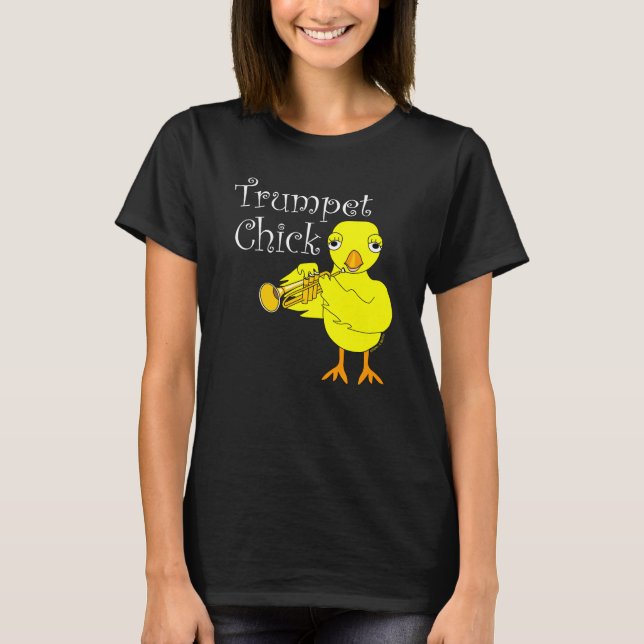 Trumpet Chick Text T-Shirt (Front)