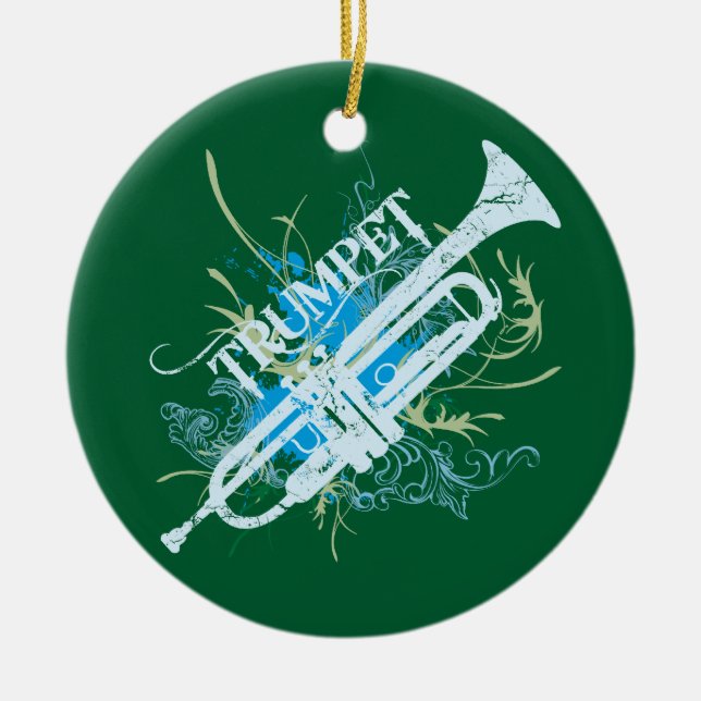 Trumpet Christmas Ornament (Front)