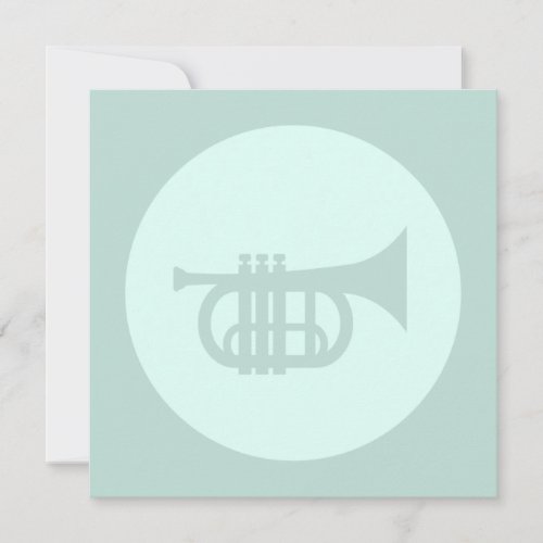 Trumpet CUSTOM COLOR Music Art Invitation