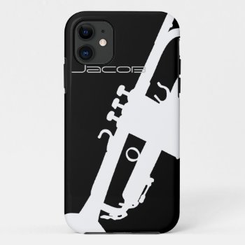 Trumpet Customizable Iphone 11 Case by LeSilhouette at Zazzle