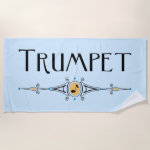 Trumpet Decorative Line Beach Towel