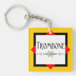 Trumpet Decorative Line Keychain