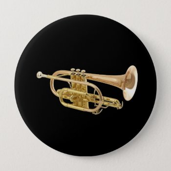 "trumpet" Design Gifts And Products Pinback Button by yackerscreations at Zazzle
