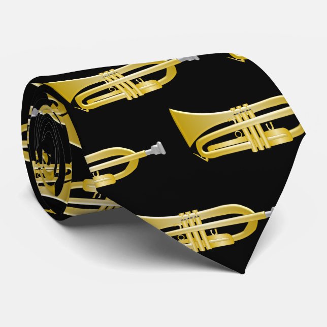 Trumpet Design Neck Tie (Rolled)