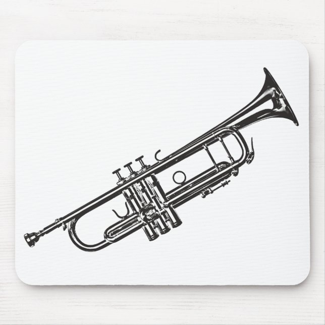 Trumpet "Drawing" Mouse Pad (Front)