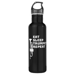 Trumpet - Eat Sleep Trumpet Repeat Stainless Steel Water Bottle