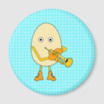 Trumpet Egghead Magnet