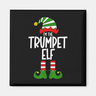 Trumpet Elf Xmas Music Instrument Matching Christm Magnet