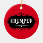 Trumpet Emblem Ceramic Ornament