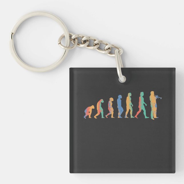 Trumpet Evolution Keychain (Front)