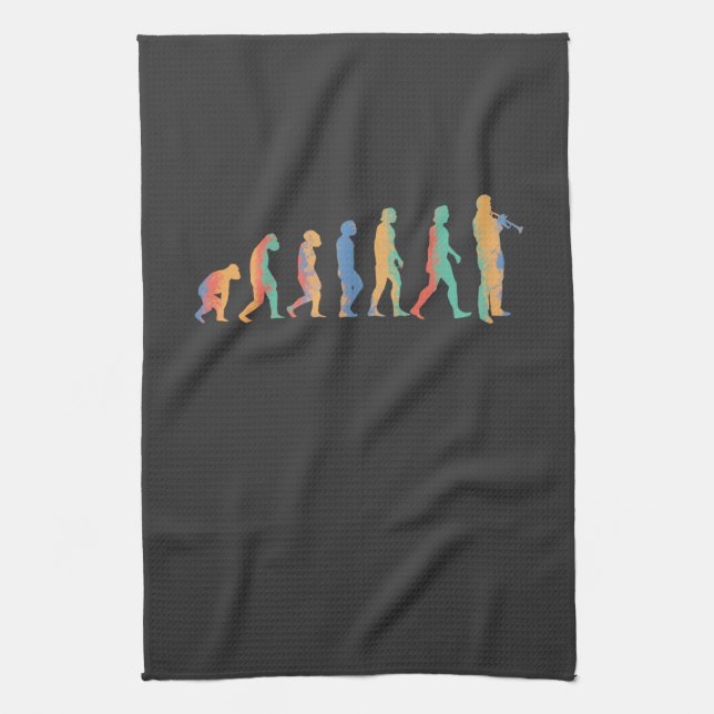 Trumpet Evolution Kitchen Towel (Vertical)