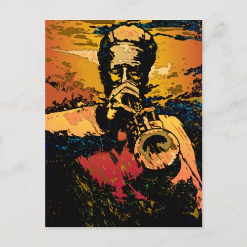 Trumpet Fire Postcard