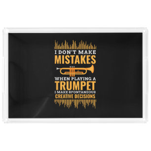 Trumpet Funny Musician Band Player Trumpeter Gift Acrylic Tray