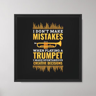 Trumpet Funny Musician Band Player Trumpeter Gift Canvas Print