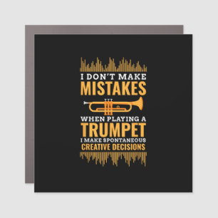 Trumpet Funny Musician Band Player Trumpeter Gift Car Magnet