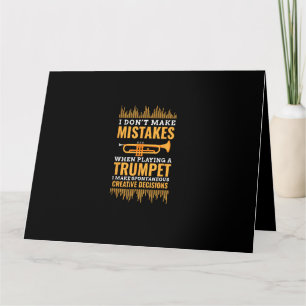 Trumpet Funny Musician Band Player Trumpeter Gift Card