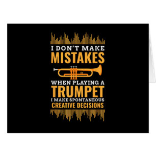 Trumpet Funny Musician Band Player Trumpeter Gift Cards