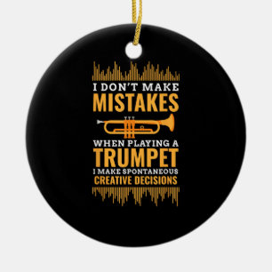 Trumpet Funny Musician Band Player Trumpeter Gift Ceramic Ornament