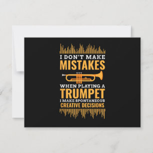 Trumpet Funny Musician Band Player Trumpeter Gift Invitation