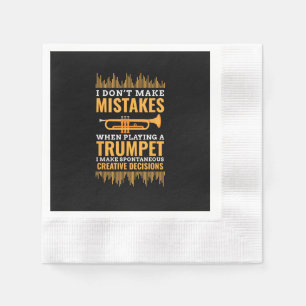 Trumpet Funny Musician Band Player Trumpeter Gift Napkins