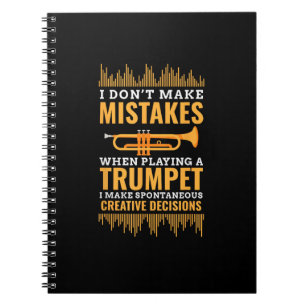 Trumpet Funny Musician Band Player Trumpeter Gift Notebook