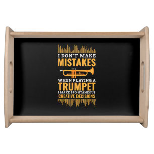 Trumpet Funny Musician Band Player Trumpeter Gift Serving Tray