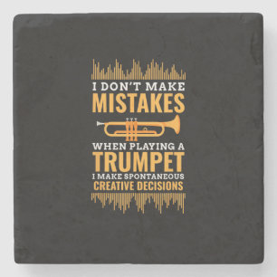Trumpet Funny Musician Band Player Trumpeter Gift Stone Coaster