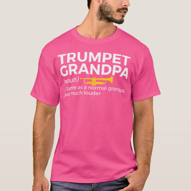 Trumpet Grandpa Definition Band Funny Trumpet Gran T-Shirt (Front)