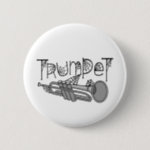 Trumpet Halloween Cobwebs Button