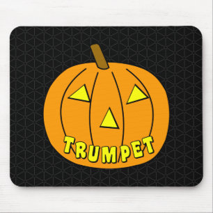 Trumpet Halloween Pumpkin Mouse Pad