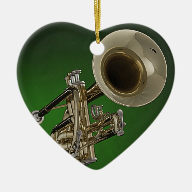 Trumpet Heart Ornament (Front)