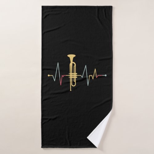 Trumpet Heartbeat Bath Towel