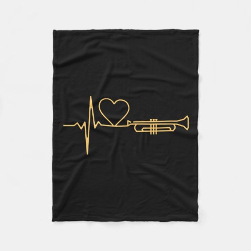 Trumpet Heartbeat Fleece Blanket