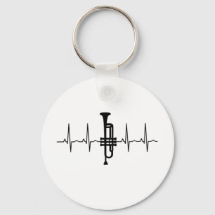 Trumpet Heartbeat Keychain