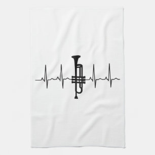 Trumpet Heartbeat Kitchen Towel
