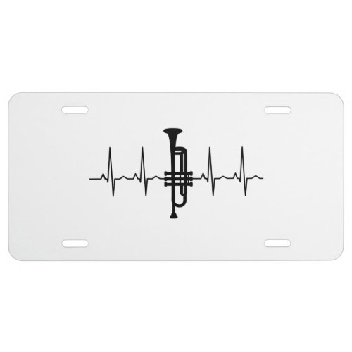 Trumpet Heartbeat License Plate