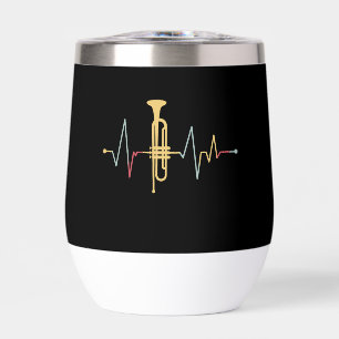 Trumpet Heartbeat Thermal Wine Tumbler