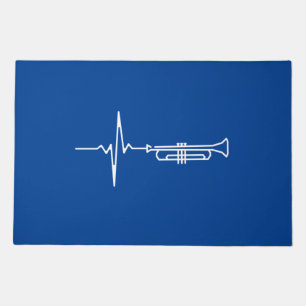 Trumpet Heartbeat Trumpet Player Gift Doormat