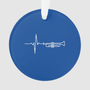 Trumpet Heartbeat Trumpet Player Gift Ornament