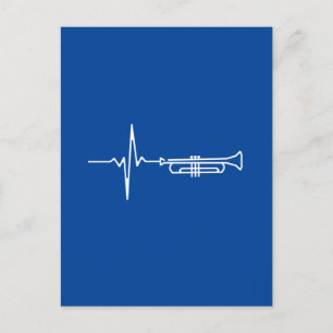 Trumpet Heartbeat Trumpet Player Gift Postcard