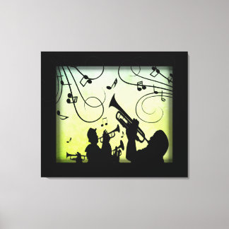 Trumpet Horn Section Music Art Canvas Print