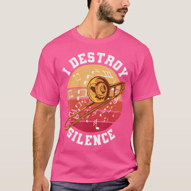Trumpet. I Destroy Silence. In My Head I Think Of  T-Shirt (Front)