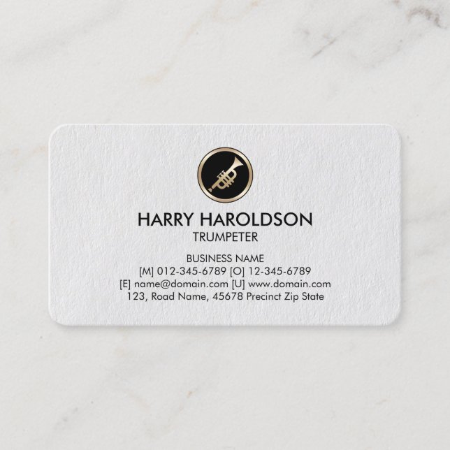Trumpet Icon Trumpeter Premium BusinessCard Business Card (Front)