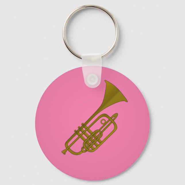 Trumpet illustration keychain (Front)