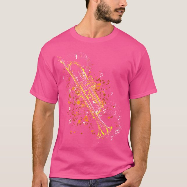 Trumpet instrument music loverrumpeter musical gif T-Shirt (Front)